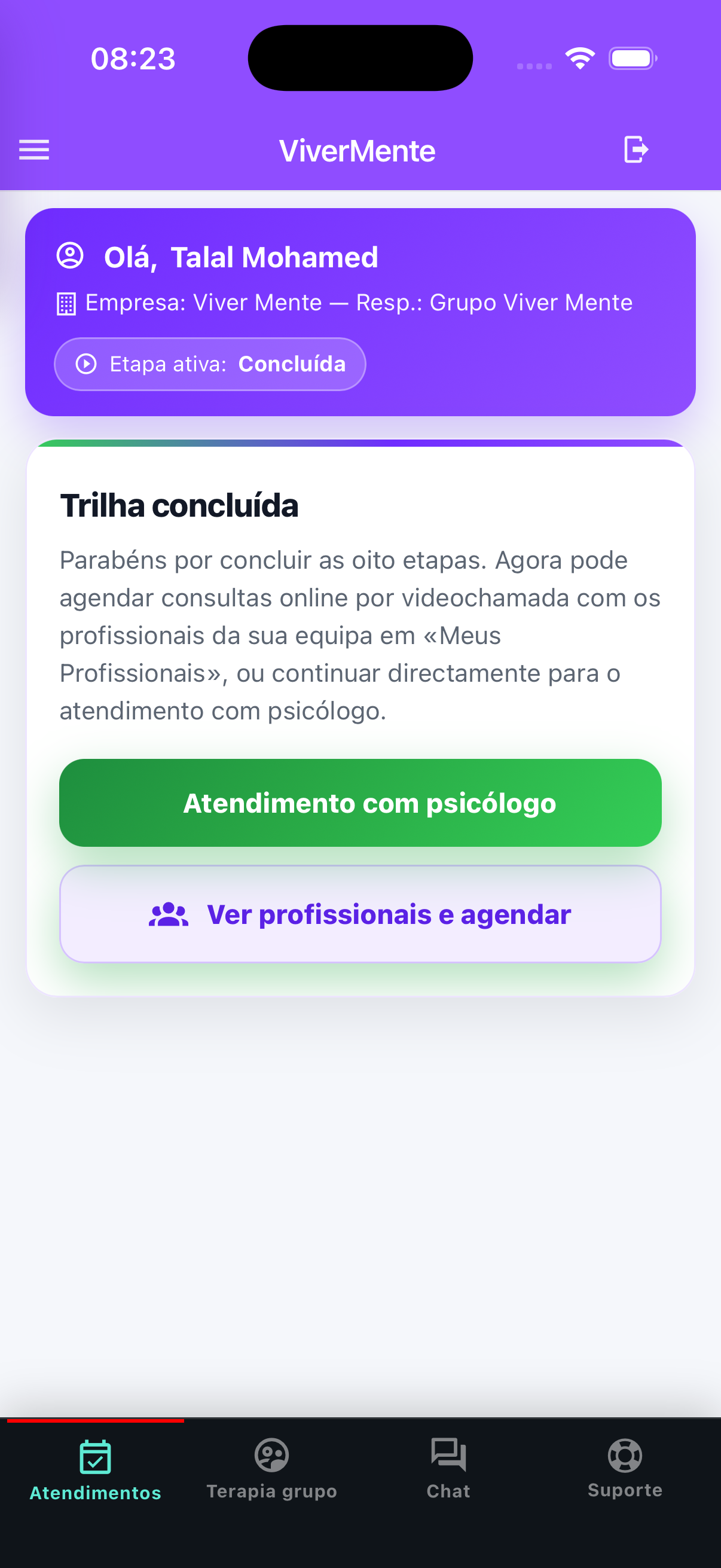 Agendar com profissional