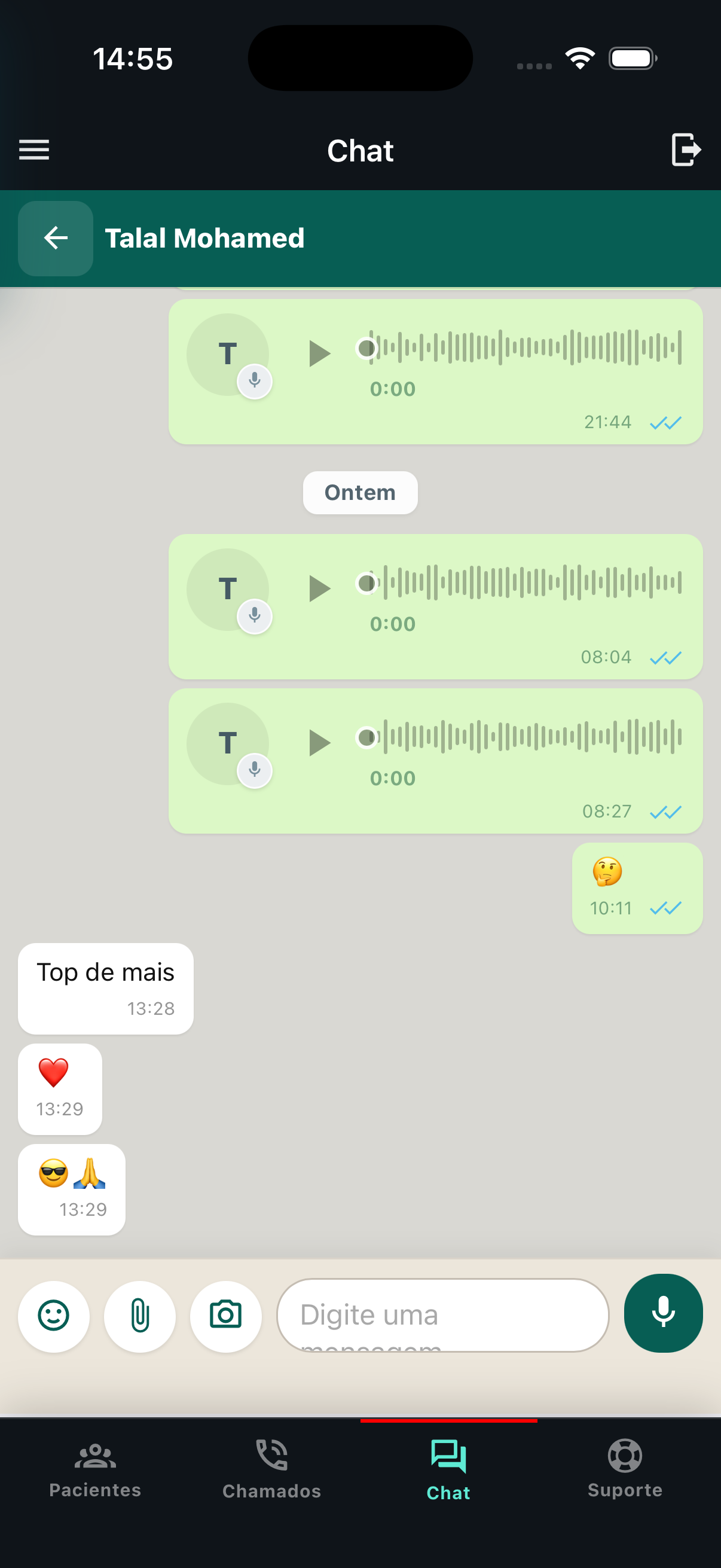 Chat com paciente